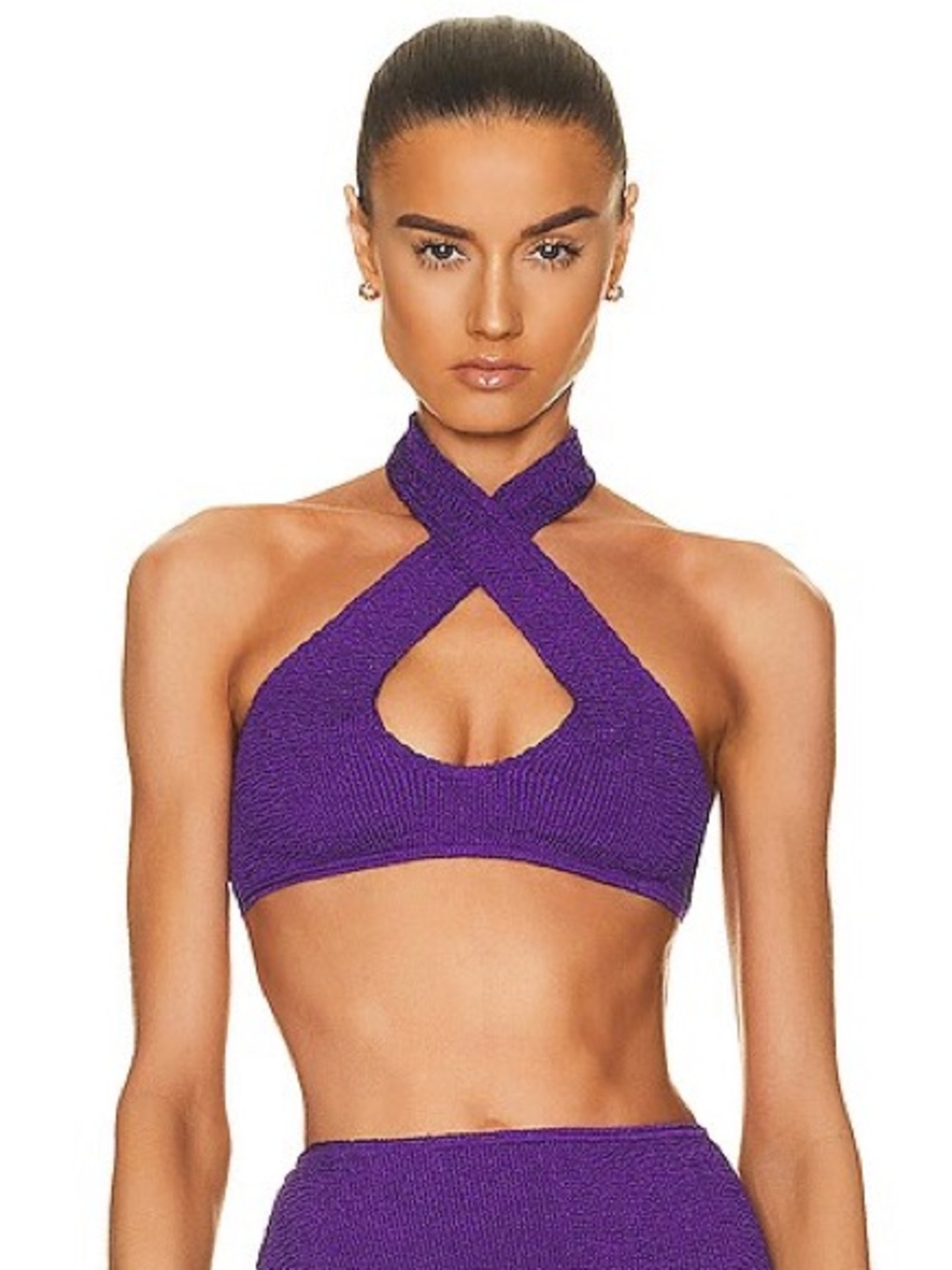 Bond Eye Textured Purple Bikini Top